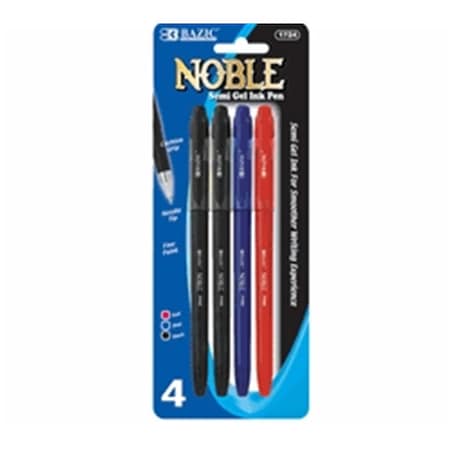 Bazic Products Bazic BAZIC Ciel Oil-Gel Ink Retractable Pen w/ Rubberized Barrel & Metal Clip, PK24 1724